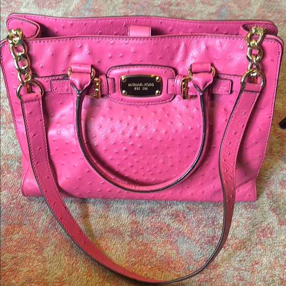 Michael Kors Pink Leather Tote Bag - Picture 1 of 7